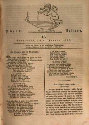 Abend-Zeitung Samstag 21. Januar 1826