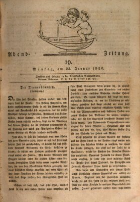 Abend-Zeitung Montag 23. Januar 1826