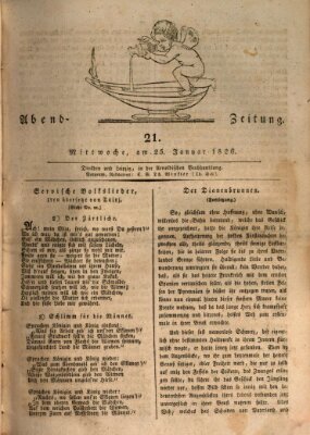 Abend-Zeitung Mittwoch 25. Januar 1826