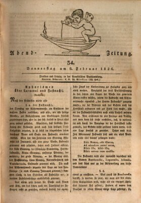 Abend-Zeitung Donnerstag 9. Februar 1826