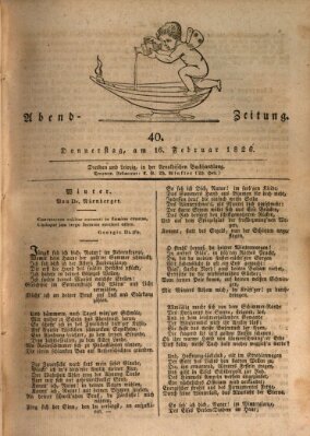 Abend-Zeitung Donnerstag 16. Februar 1826