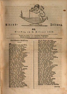 Abend-Zeitung Dienstag 21. Februar 1826