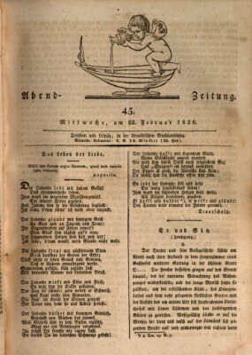 Abend-Zeitung Mittwoch 22. Februar 1826