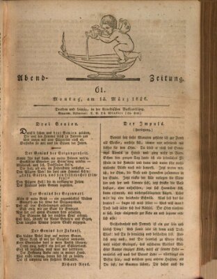 Abend-Zeitung Montag 13. März 1826