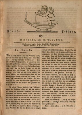 Abend-Zeitung Mittwoch 15. März 1826