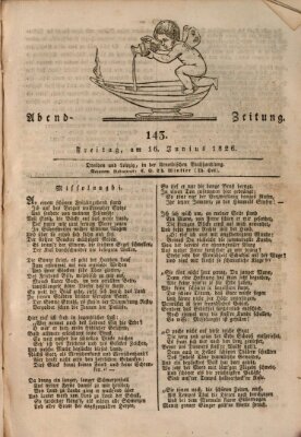 Abend-Zeitung Freitag 16. Juni 1826