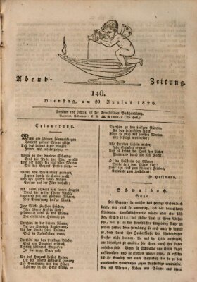 Abend-Zeitung Dienstag 20. Juni 1826