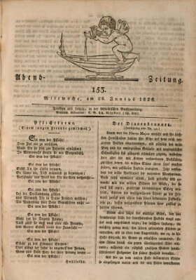 Abend-Zeitung Mittwoch 28. Juni 1826