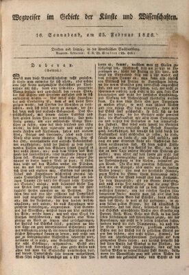 Abend-Zeitung Samstag 25. Februar 1826