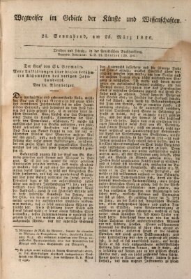 Abend-Zeitung Samstag 25. März 1826