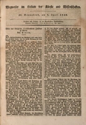 Abend-Zeitung Samstag 1. April 1826