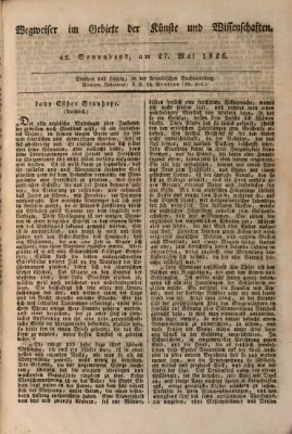 Abend-Zeitung Samstag 27. Mai 1826