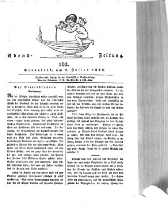 Abend-Zeitung Samstag 8. Juli 1826