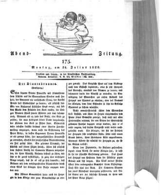 Abend-Zeitung Montag 24. Juli 1826