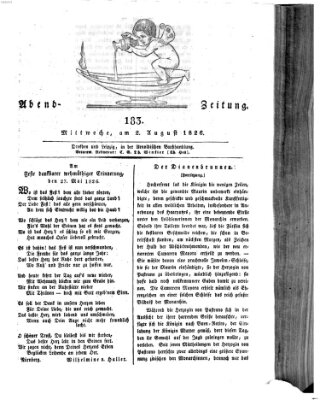 Abend-Zeitung Mittwoch 2. August 1826