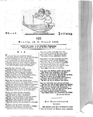 Abend-Zeitung Montag 14. August 1826