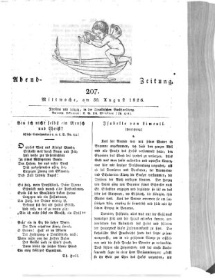 Abend-Zeitung Mittwoch 30. August 1826