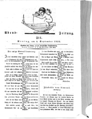 Abend-Zeitung Montag 4. September 1826
