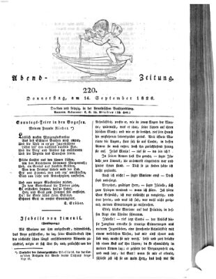 Abend-Zeitung Donnerstag 14. September 1826