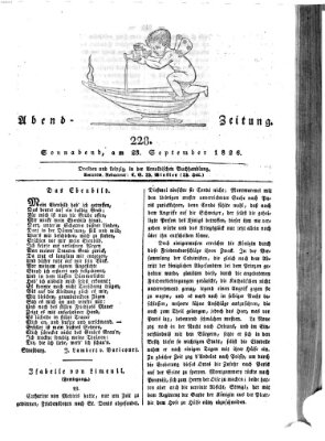 Abend-Zeitung Samstag 23. September 1826