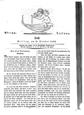 Abend-Zeitung Freitag 13. Oktober 1826