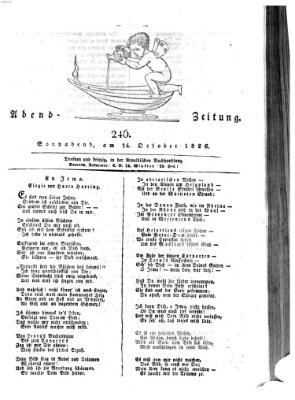 Abend-Zeitung Samstag 14. Oktober 1826