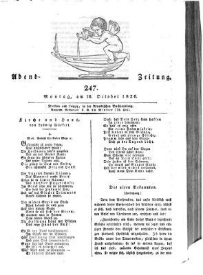 Abend-Zeitung Montag 16. Oktober 1826