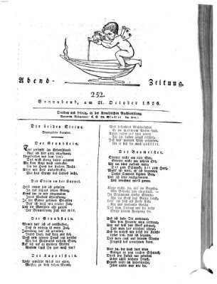 Abend-Zeitung Samstag 21. Oktober 1826