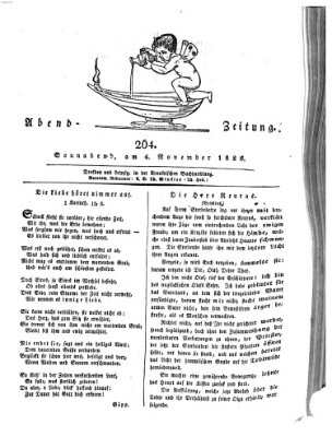 Abend-Zeitung Samstag 4. November 1826