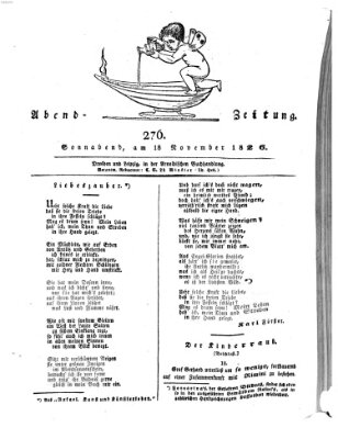 Abend-Zeitung Samstag 18. November 1826