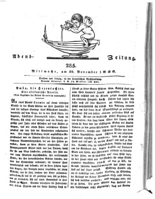 Abend-Zeitung Mittwoch 29. November 1826