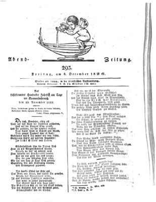 Abend-Zeitung Freitag 8. Dezember 1826