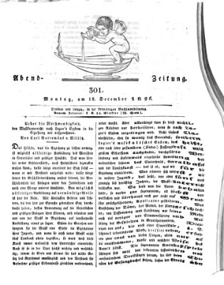 Abend-Zeitung Montag 18. Dezember 1826