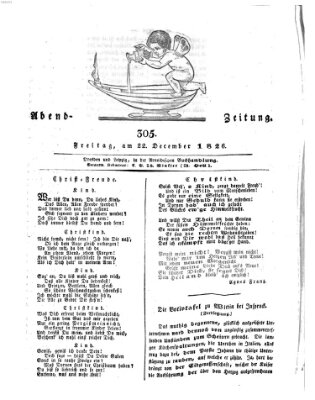 Abend-Zeitung Freitag 22. Dezember 1826