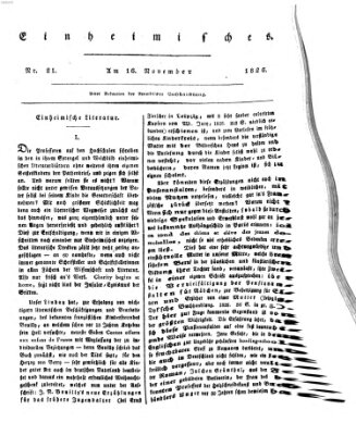 Abend-Zeitung Donnerstag 16. November 1826