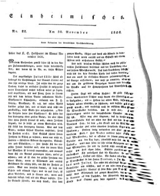 Abend-Zeitung Donnerstag 30. November 1826