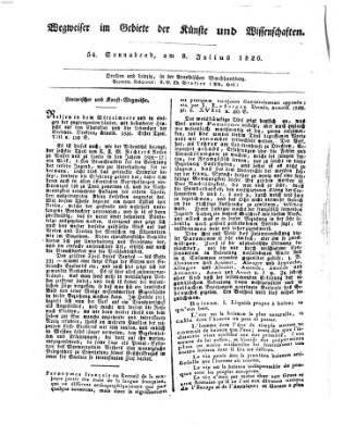 Abend-Zeitung Samstag 8. Juli 1826