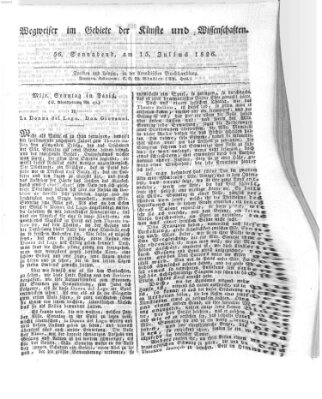 Abend-Zeitung Samstag 15. Juli 1826