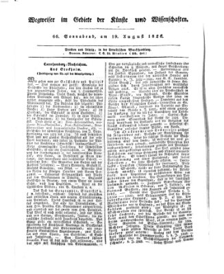 Abend-Zeitung Samstag 19. August 1826