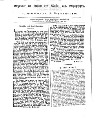 Abend-Zeitung Samstag 16. September 1826