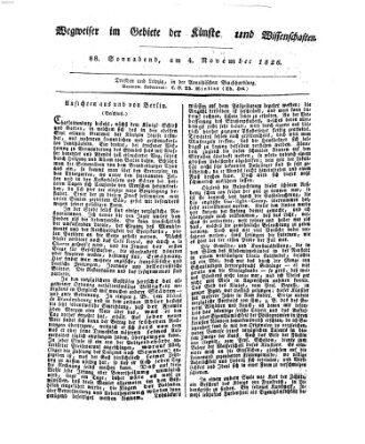 Abend-Zeitung Samstag 4. November 1826