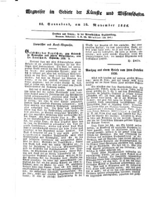 Abend-Zeitung Samstag 18. November 1826