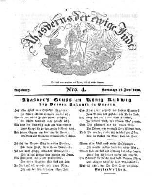 Ahasverus, der ewige Jude Samstag 12. Juni 1830