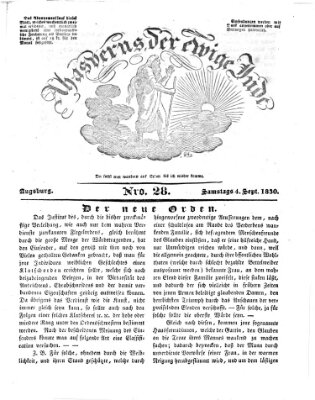 Ahasverus, der ewige Jude Samstag 4. September 1830