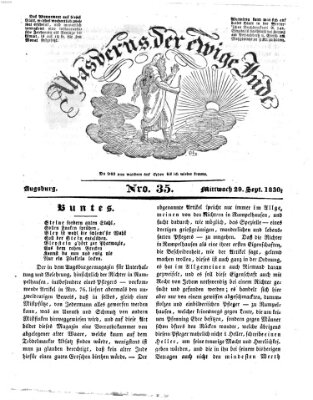 Ahasverus, der ewige Jude Mittwoch 29. September 1830