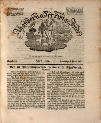 Ahasverus, der ewige Jude Samstag 4. Juni 1831