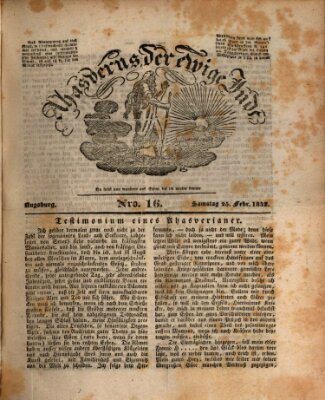 Ahasverus, der ewige Jude Samstag 25. Februar 1832