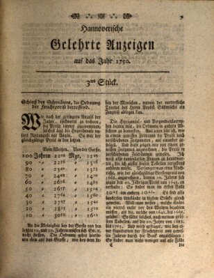 Hannoverische gelehrte Anzeigen (Hannoversche Anzeigen) Montag 6. Juli 1750