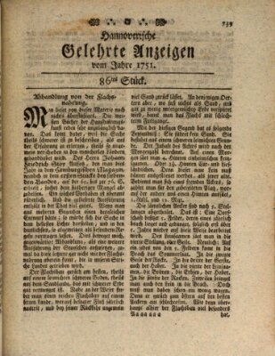 Hannoverische gelehrte Anzeigen (Hannoversche Anzeigen) Montag 25. Oktober 1751