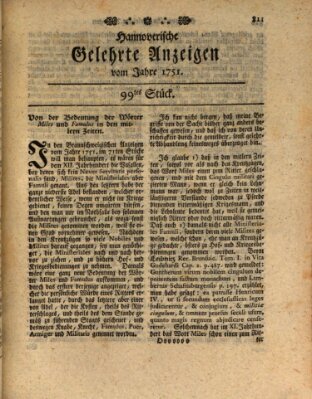 Hannoverische gelehrte Anzeigen (Hannoversche Anzeigen) Freitag 10. Dezember 1751